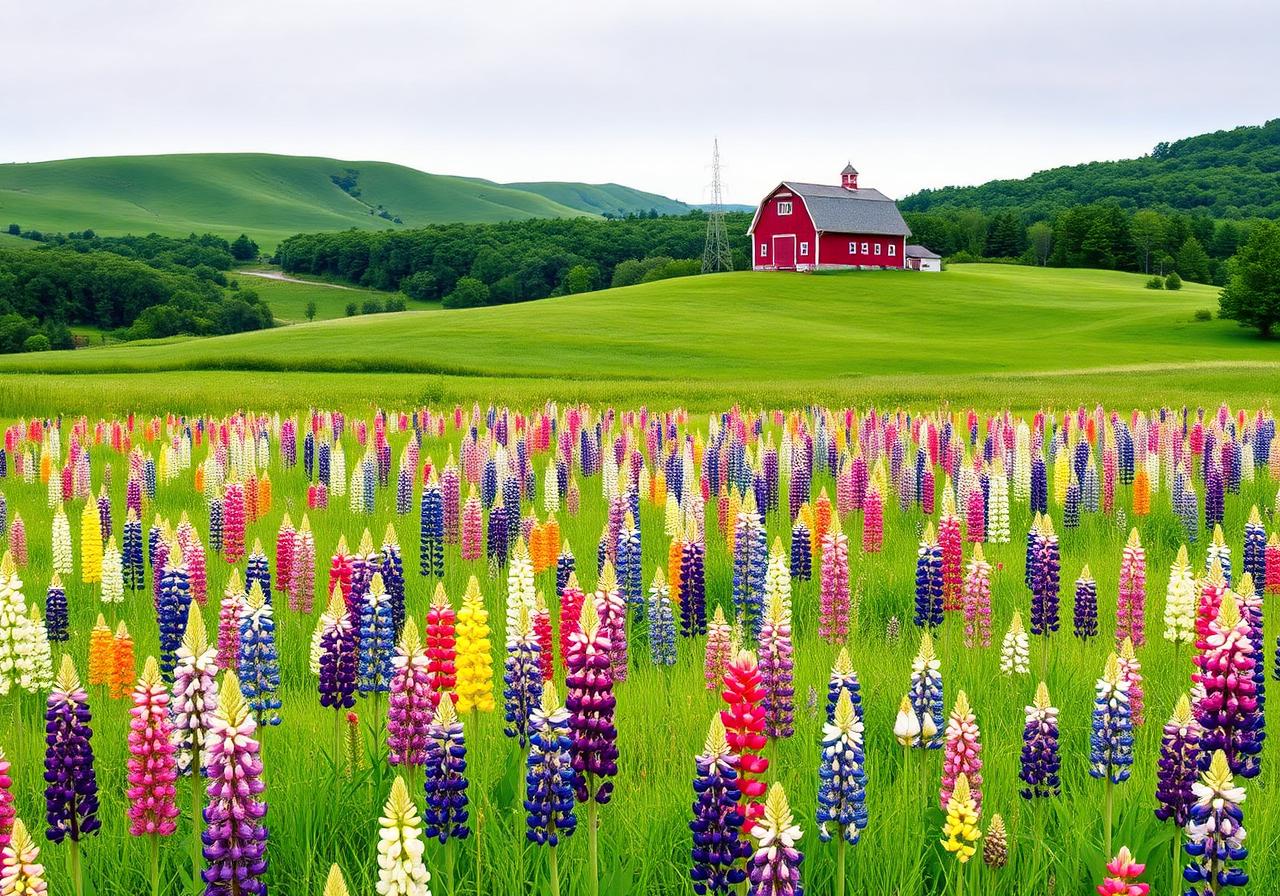 Lupine meadow in Franconia